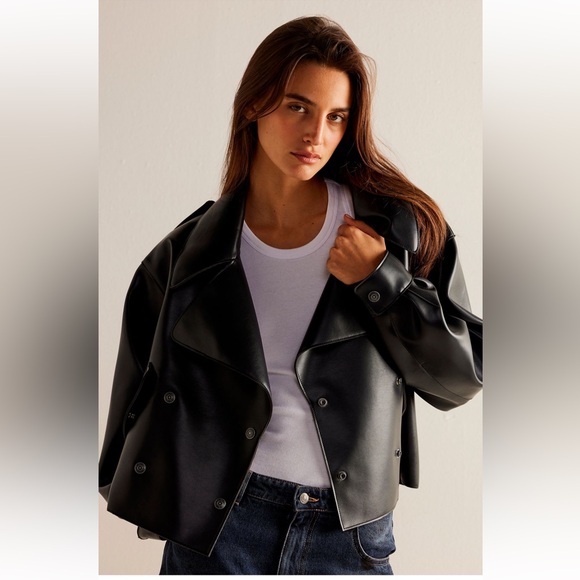 Free People Jackets & Blazers - Free People Alexis Vegan Leather Jacket